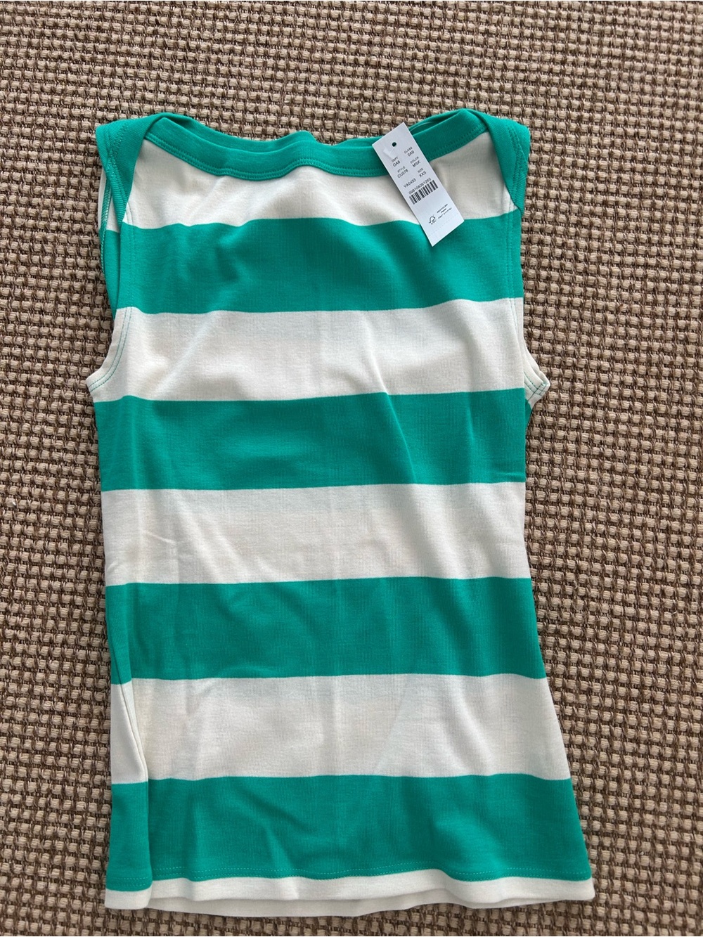 NWT J Crew Striped Boatneck Tank XXS